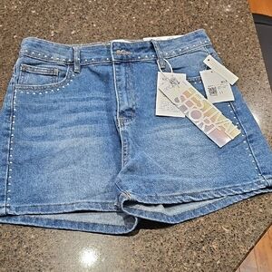 Forever 21 Blue Jean Shorts with Raw Hem
